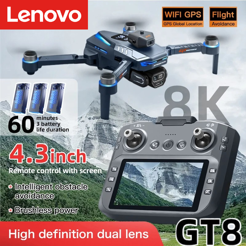 Drone Kit With Camera - Drone Lenovo GT8 8K Profesional Kamera